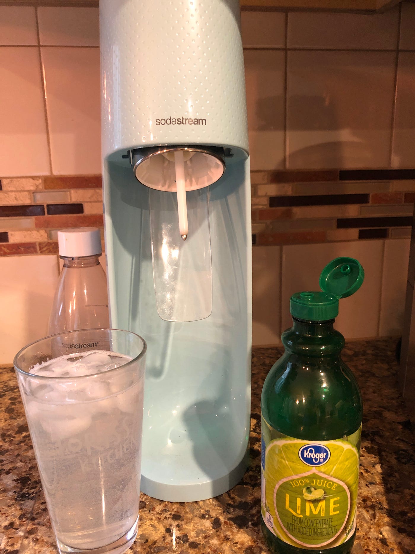 BoozeFreeMay day 2 Sodastream. My nonalcoholic beverage with dinner