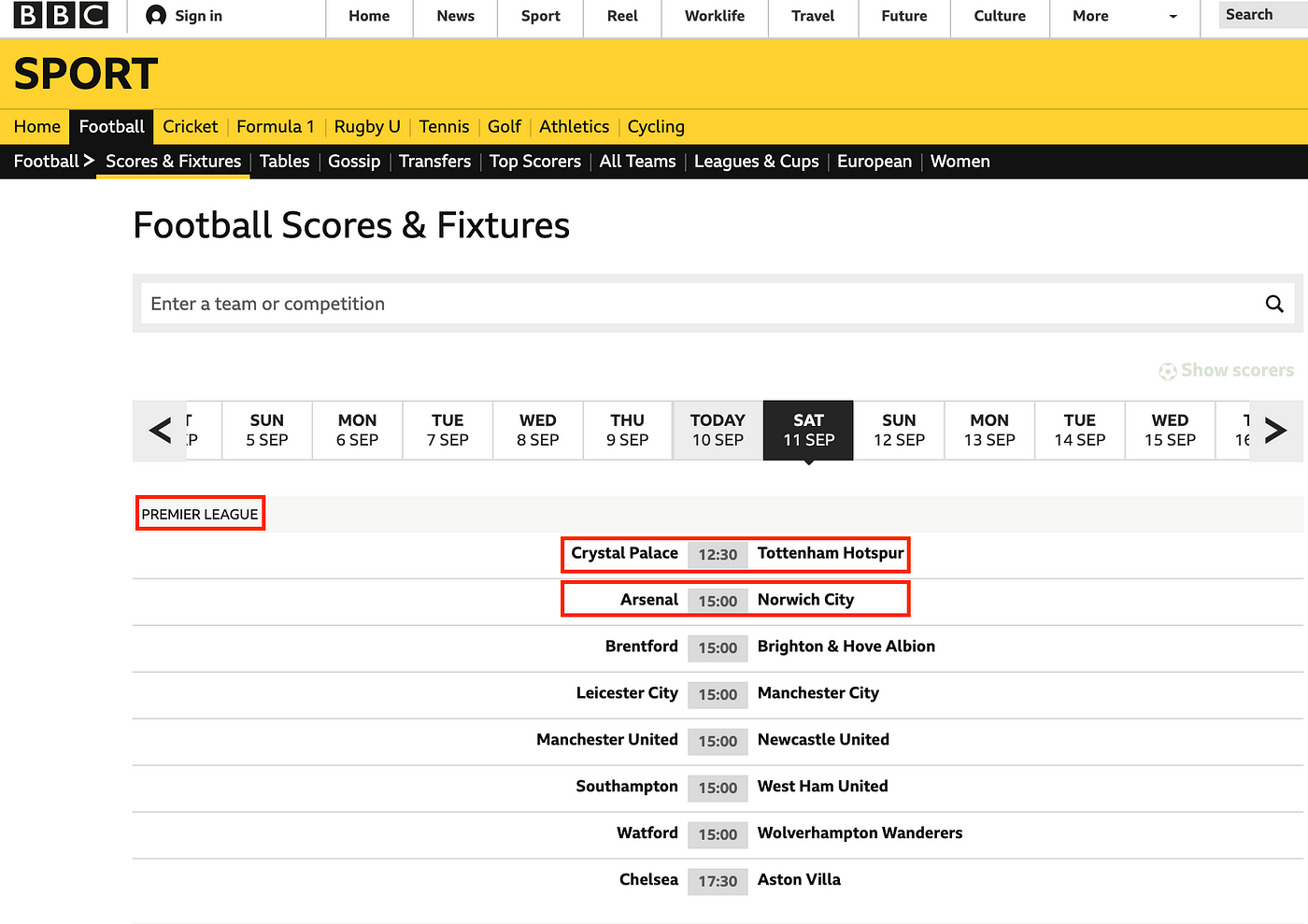 Scraping S̶o̶c̶c̶e̶r̶ Football Fixtures with Beautiful Soup and Python –  Sports Innovation Institute