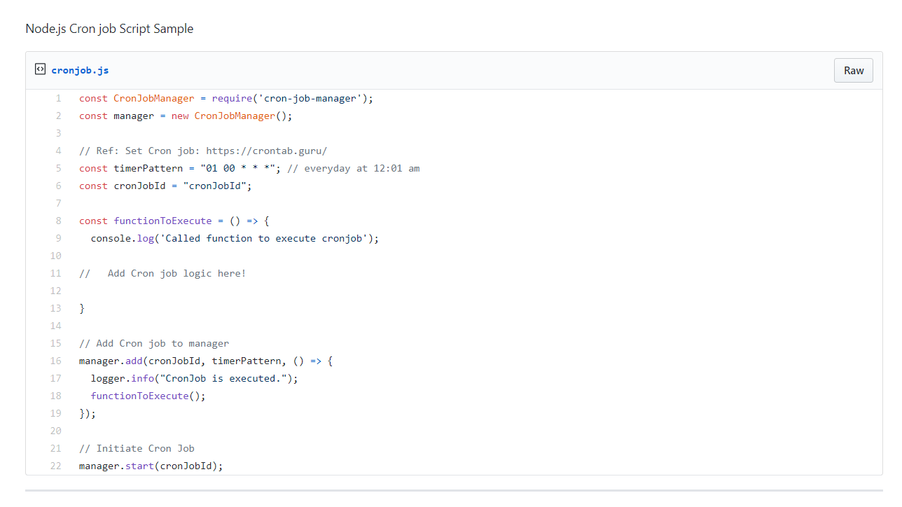 Create a Cron job in Node.js. Here's a node.js snippet to create cron… | by  Vatsal Shah | Medium