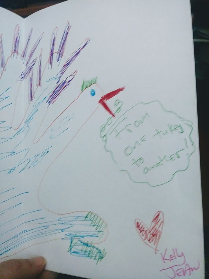 Homemade Father’s Day Card from One Turkey to Another