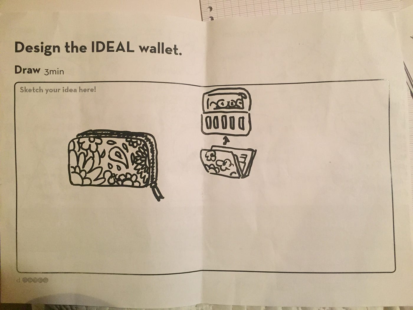 Second lesson of design thinking and Wallet Project | by Emilie | Medium