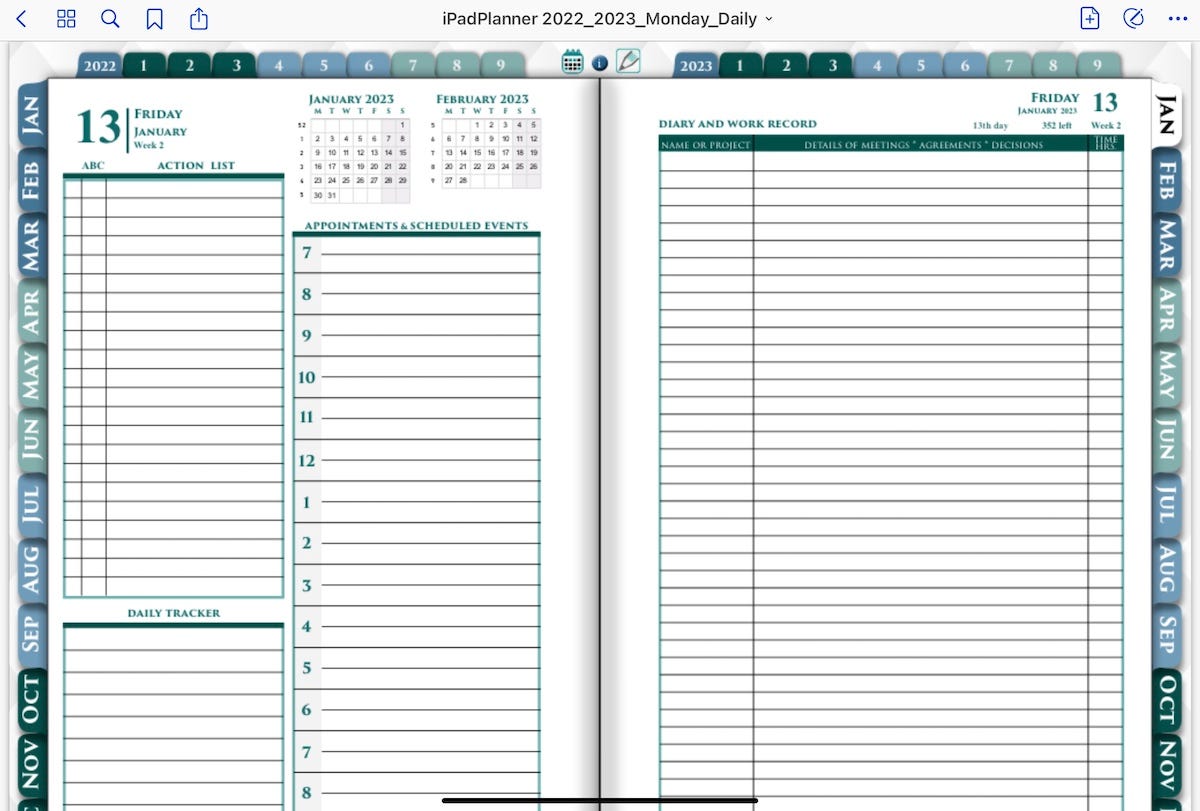 Goodnotes Daily Planner Template Free Download Printable Form 