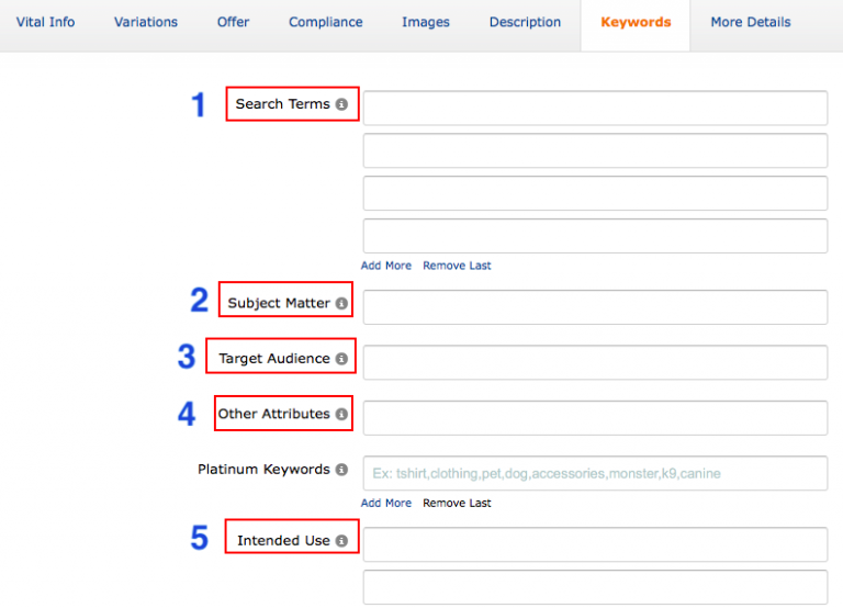target audience keywords amazon