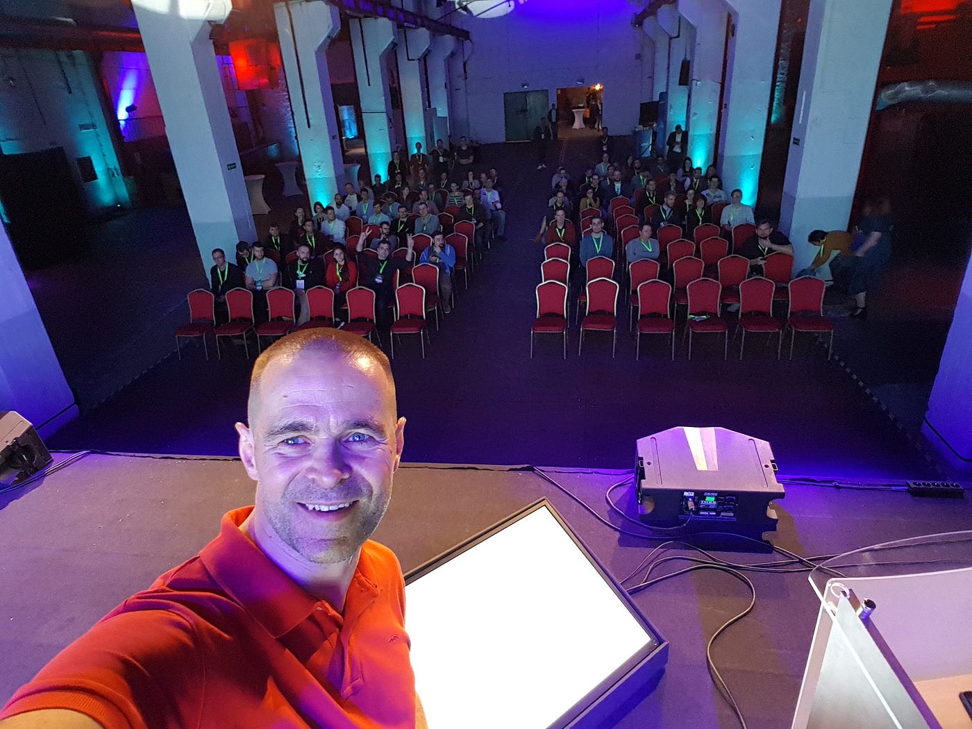 Me at stage and the audience