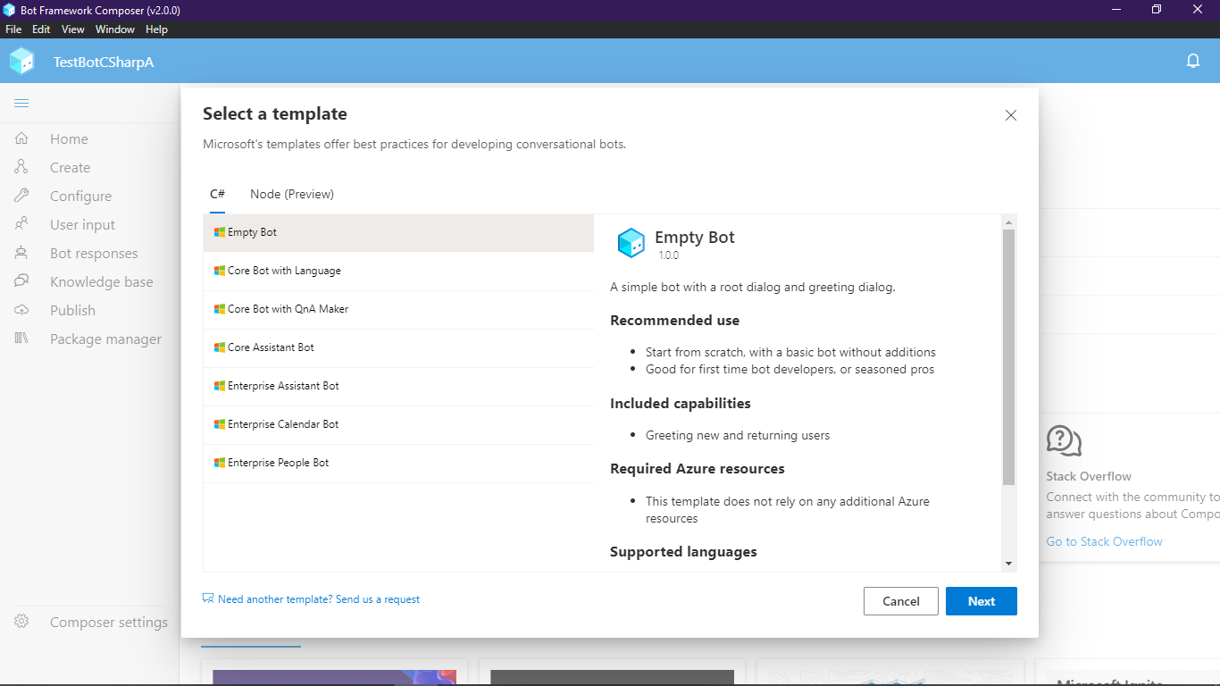 A sudden leap into Microsoft Bot Framework Composer v2 | by Najam Tirmizi |  Analytics Vidhya | Medium