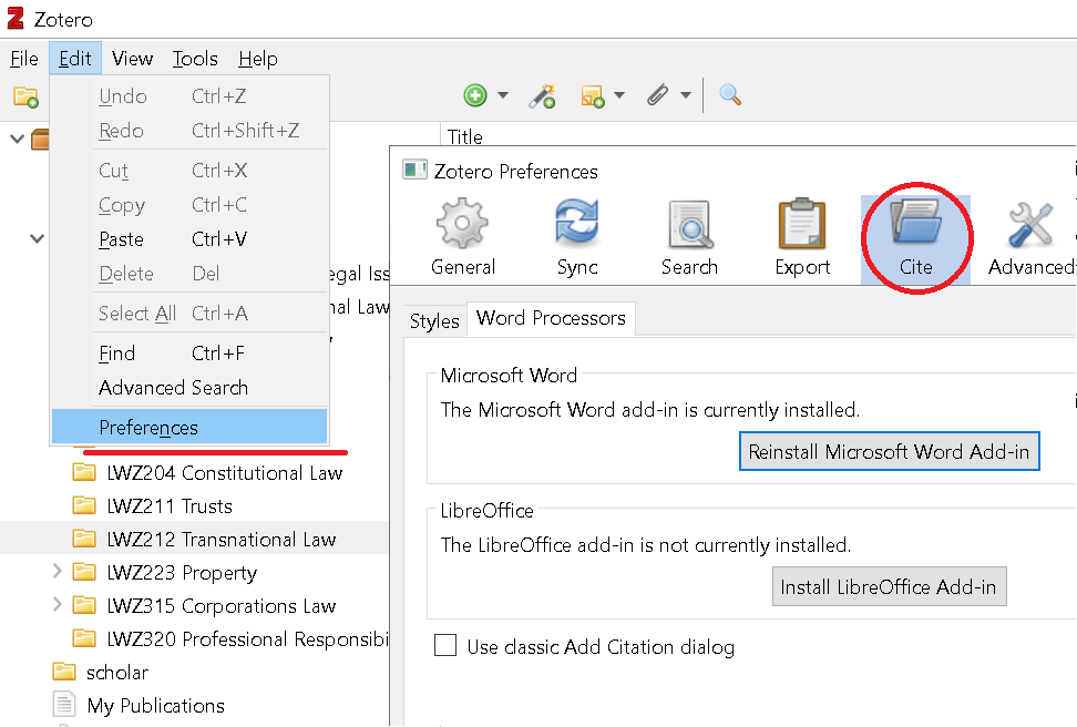 how to use zotero in word