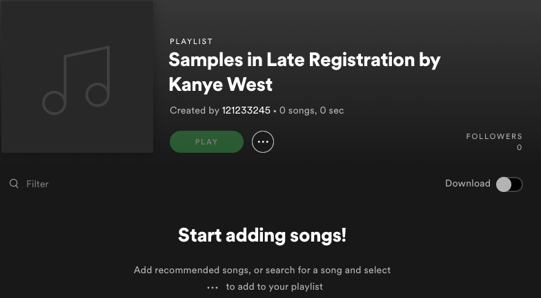 Using Python to Create a Spotify Playlist of the Samples on an Album | by  Eric Hochberger | Towards Data Science