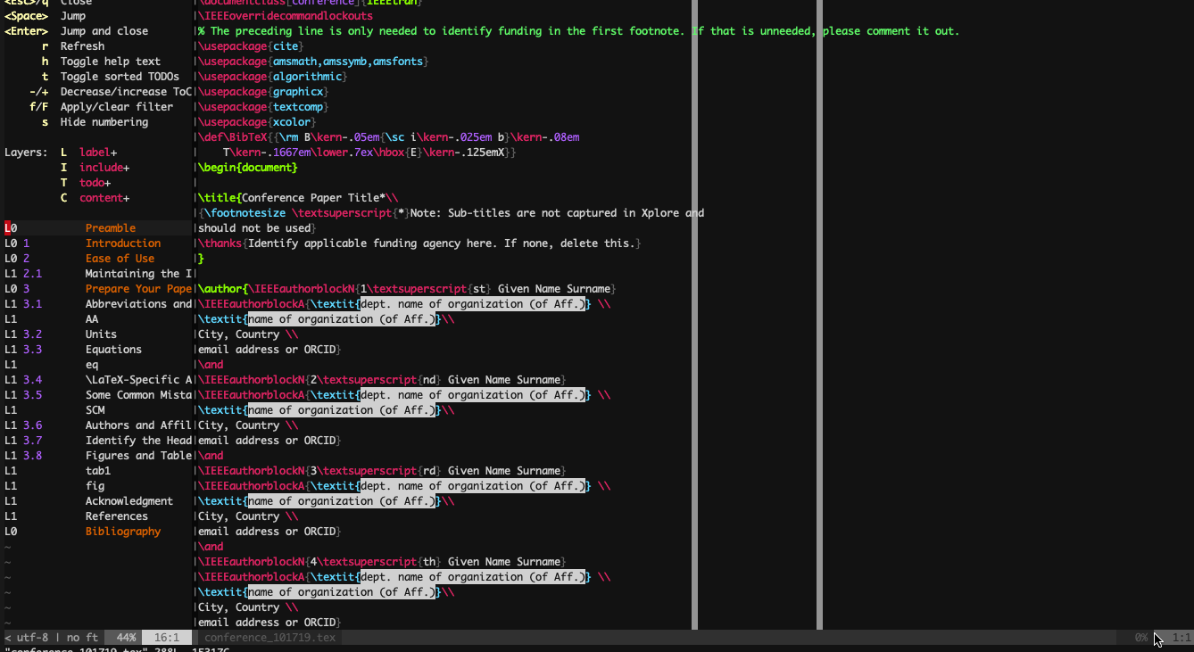 Navigating the layout of Latex and Python file with Vim | by ly vu | Medium