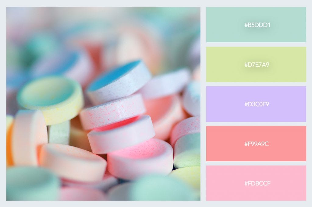 How To Use Pastel Colors In Your Designs 15 Wonderful Pastel Color Schemes By Payman Taei Design Sketch Medium
