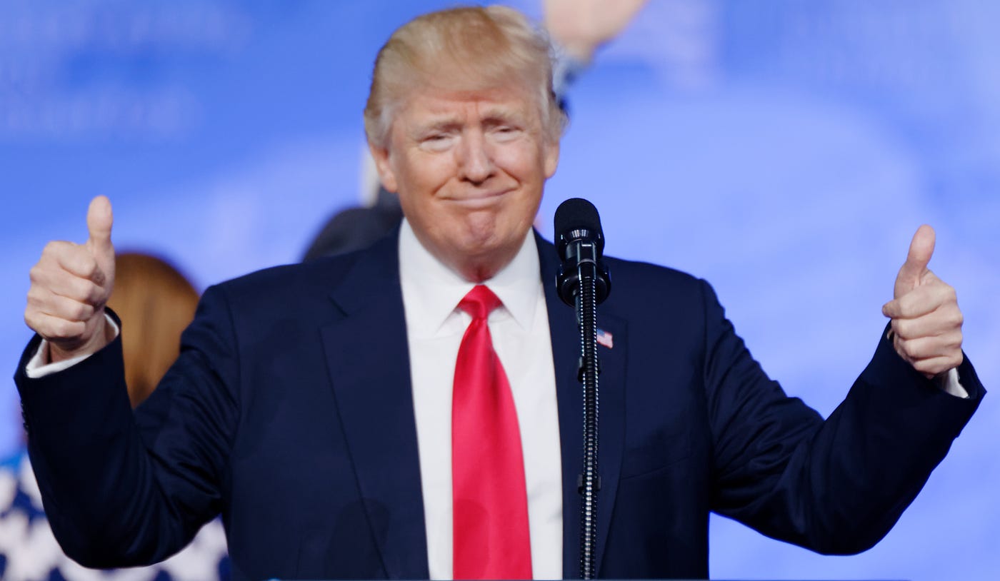 Donald Trump at CPAC February 24, 2017. Photo by Michael Vadon
