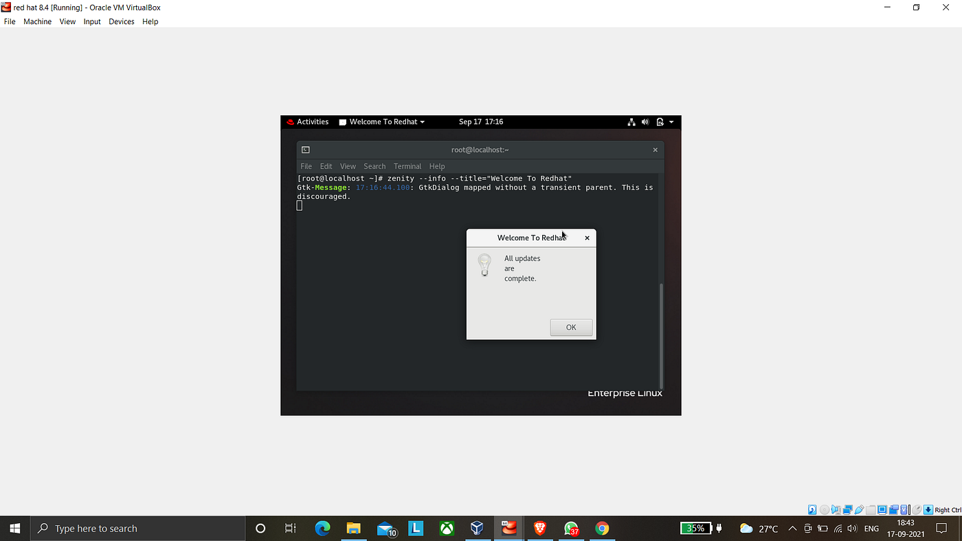 Zenity Linux Command and Its Various Dialog Box. | by Tousif Inamdar ...