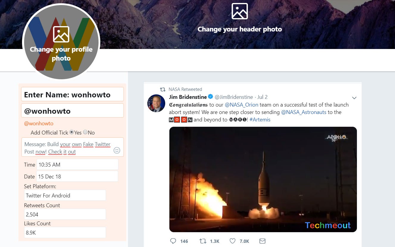 Create Fake Tweets With Image Online By Wonhowto Medium