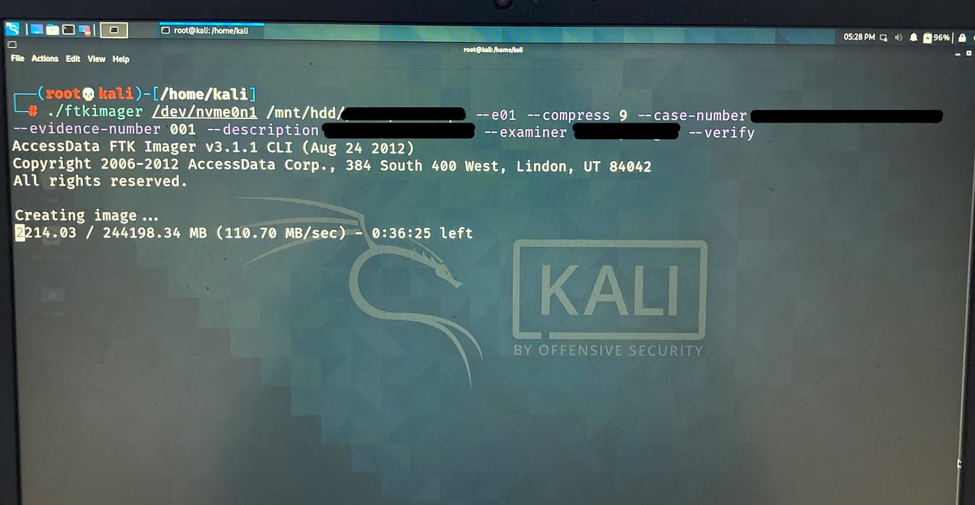 Forensically Imaging A Pc With Kali Linux Ftk Imager By Fredrick Njoroge Medium