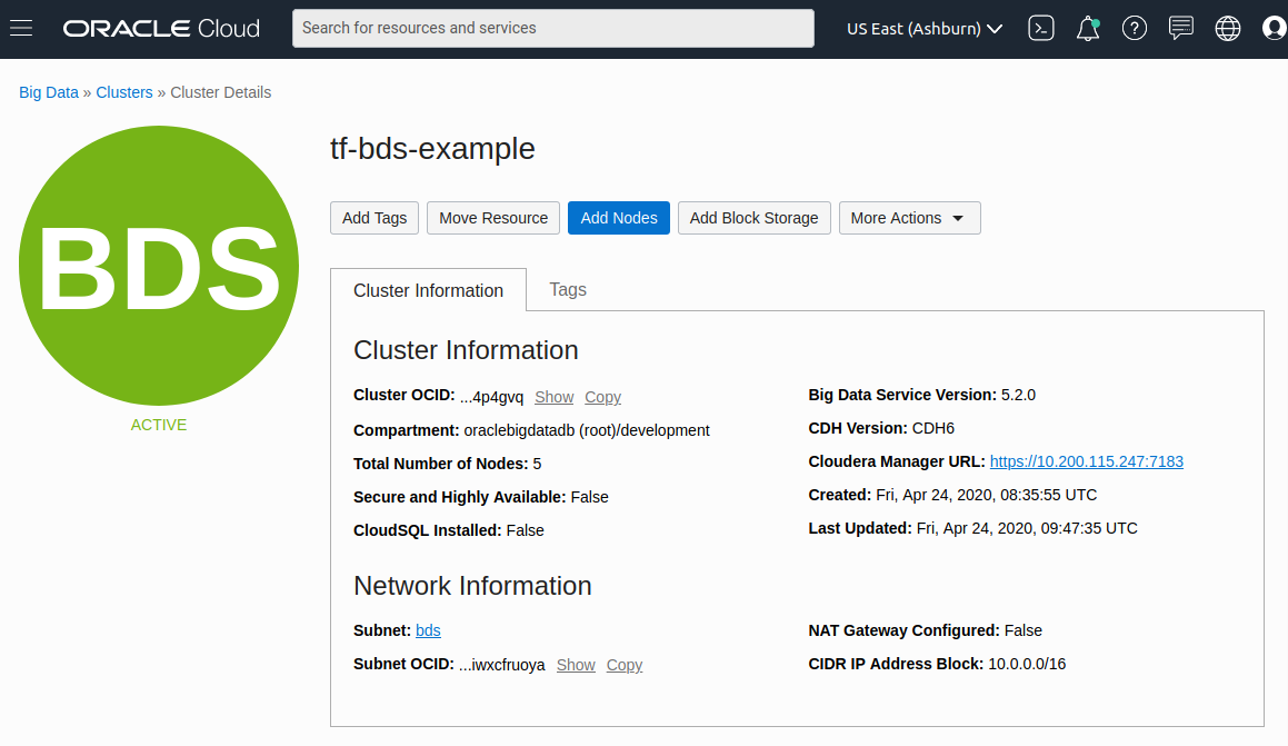 Terraforming of OCI Big Data Service by SoftWare Samuraj Medium