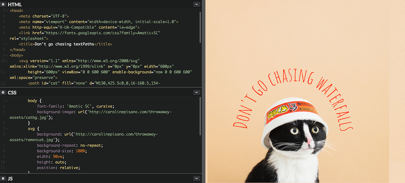 A new way to make responsive text. Enter: textPath | by Caroline P. | Medium