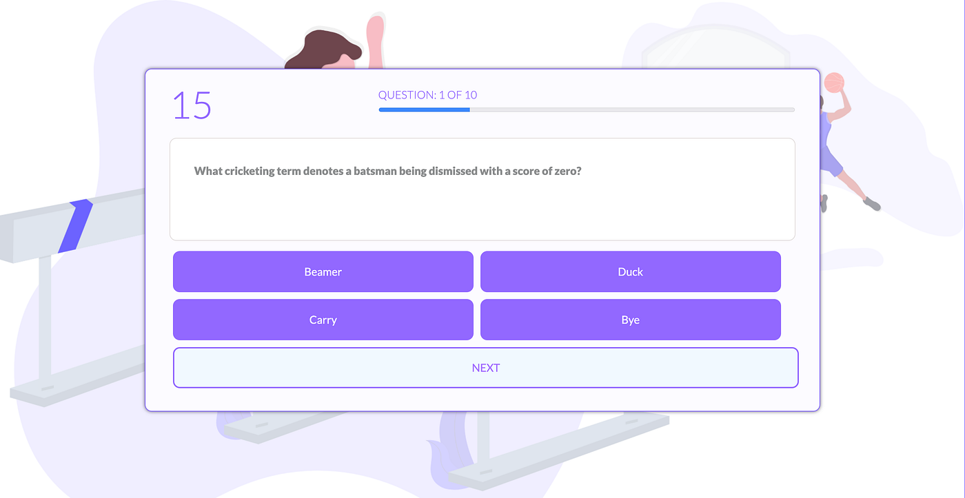 Single page Web Sports Trivia App with JavaScript, HTML & CSS — part one |  by Peter Ayeni | Medium