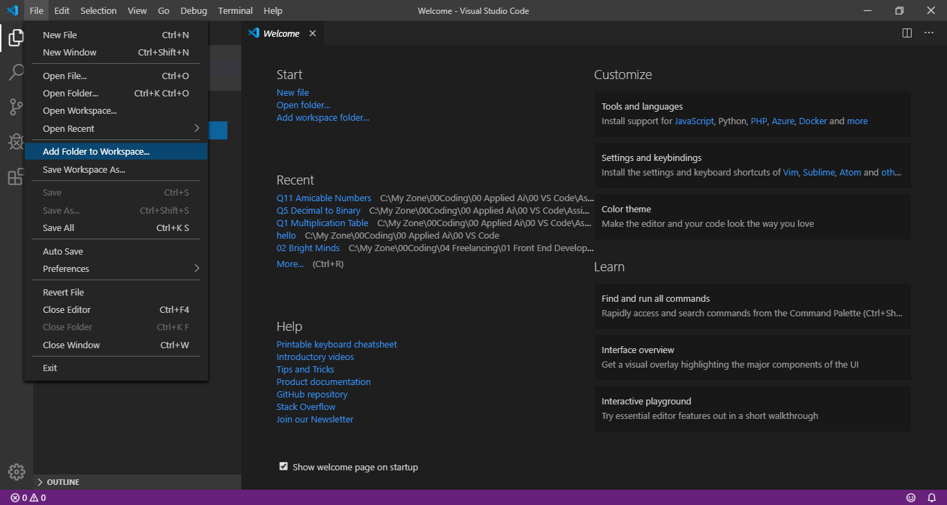 Installing GitHub in Visual Studio Code for Windows 10 | by Bipin P. |  Towards Data Science