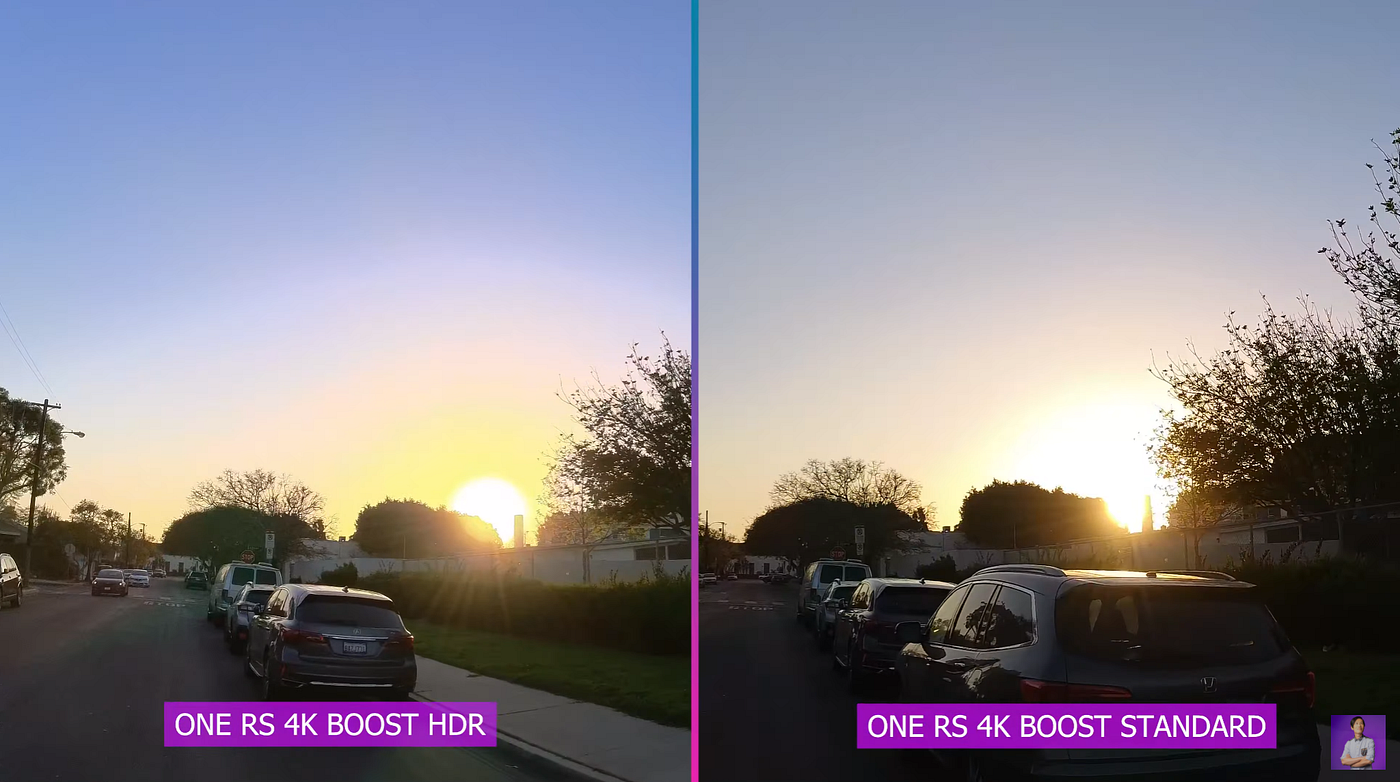 Insta360 ONE RS Active HDR vs Standard 4K