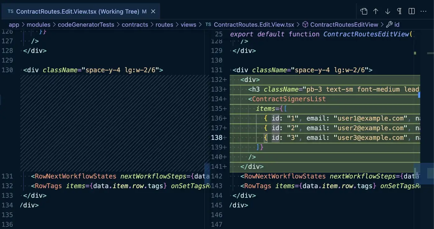 git changes