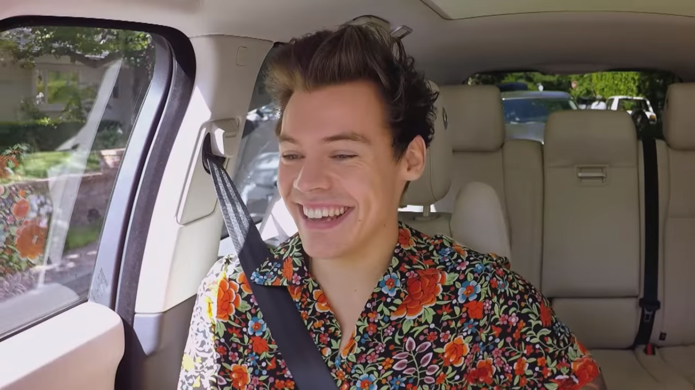 Harry Styles shines in Carpool Karaoke with James Corden | by Let's Peek  Editor | Let's Peek | Medium