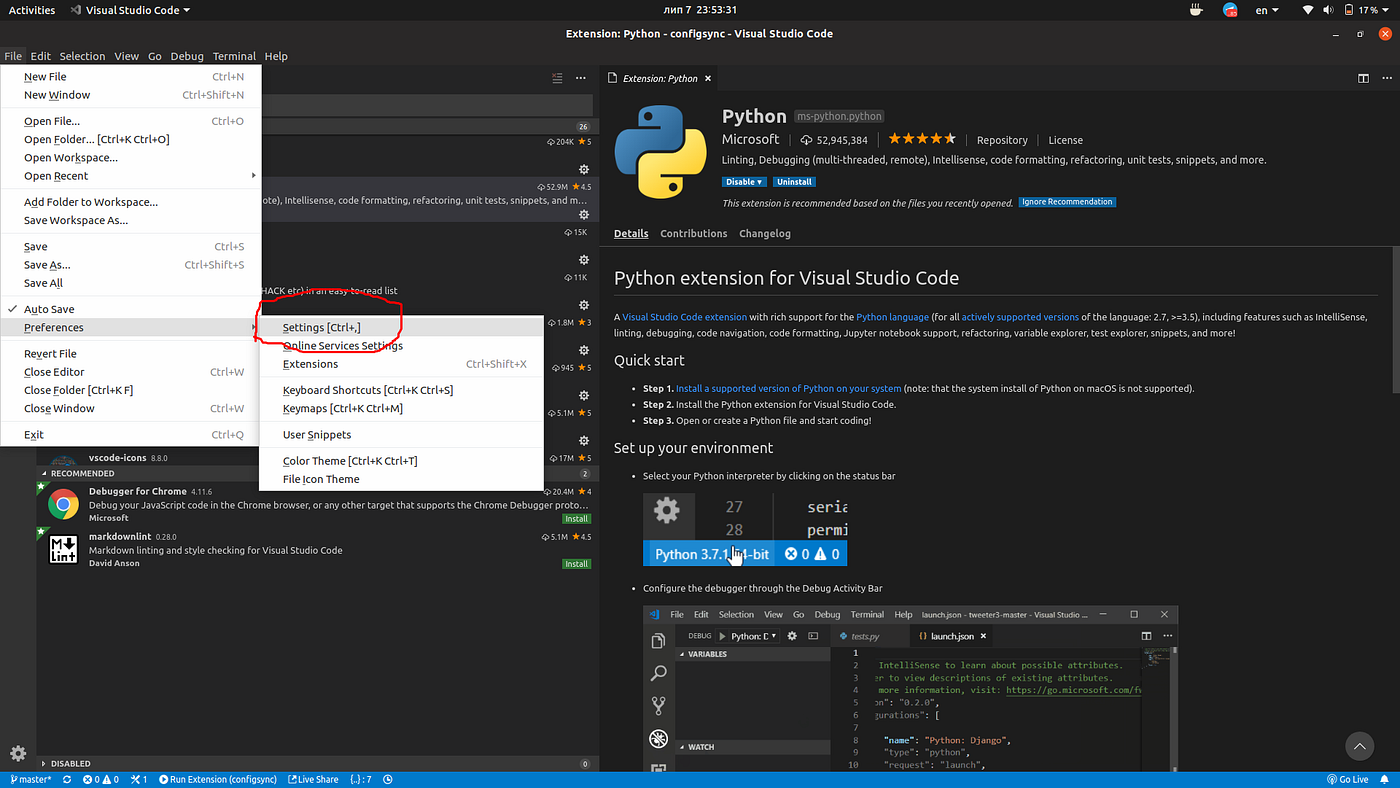 Visual Studio Code configuration for Python programming | by Denis ...
