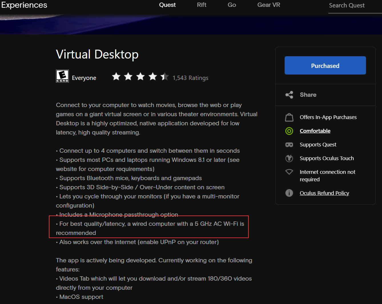 virtual desktop oculus quest