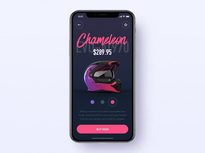 E-commerce app interaction UI
