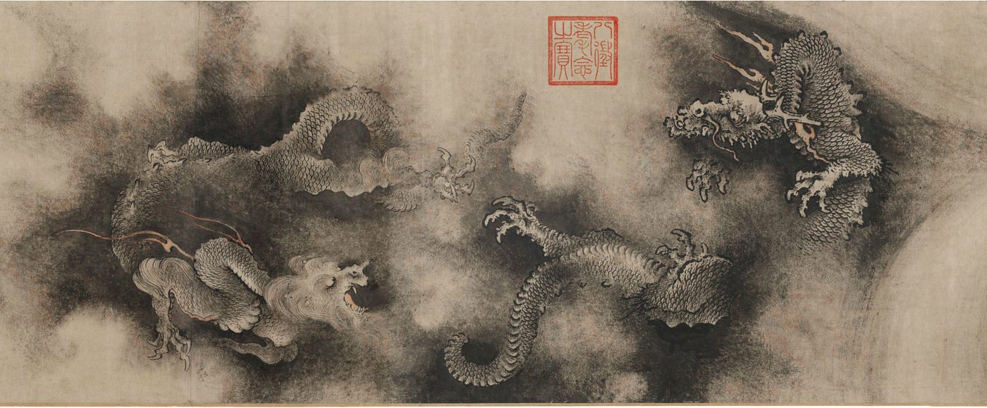 Nine Dragons in a Handscroll. Chen Rong's masterpiece of calligraphic… | by  Remy Dean | Signifier | Medium