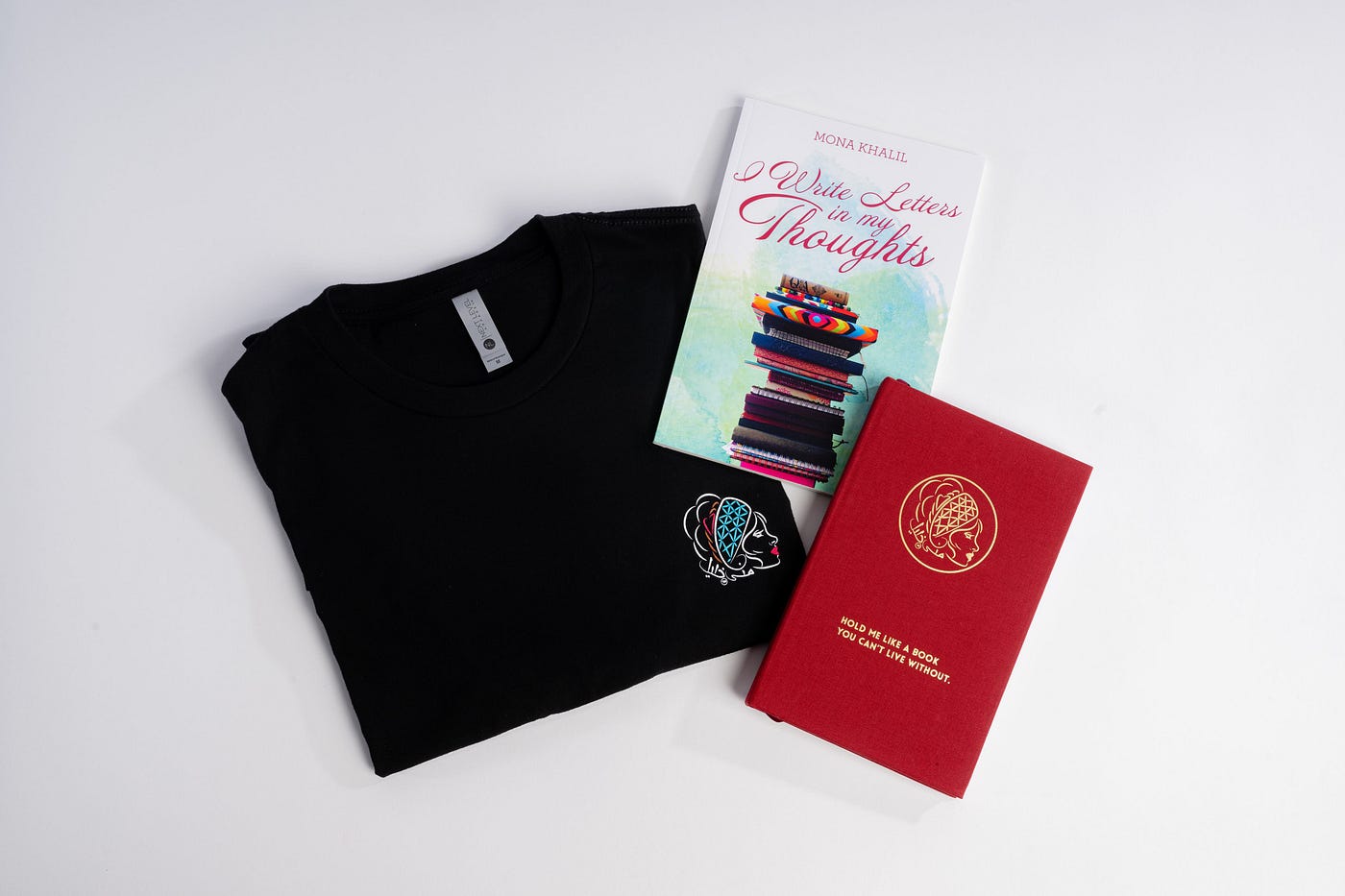 Poetry. In. Motion Unisex T-shirt, I Write Letters in my Thoughts Memoir Poetry Collection and Hold Me Cloth Hardcover Inclusive Journal