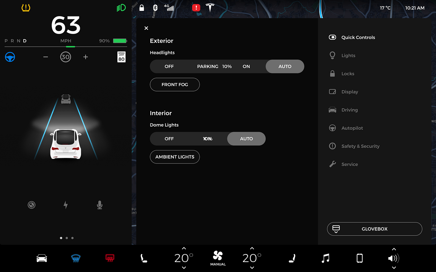 What Tesla's Model 3 UI reveals about its vision for the future | by Tom  Johnson | Figma Design | Medium