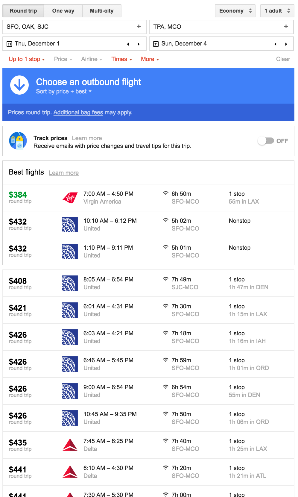 Google flight