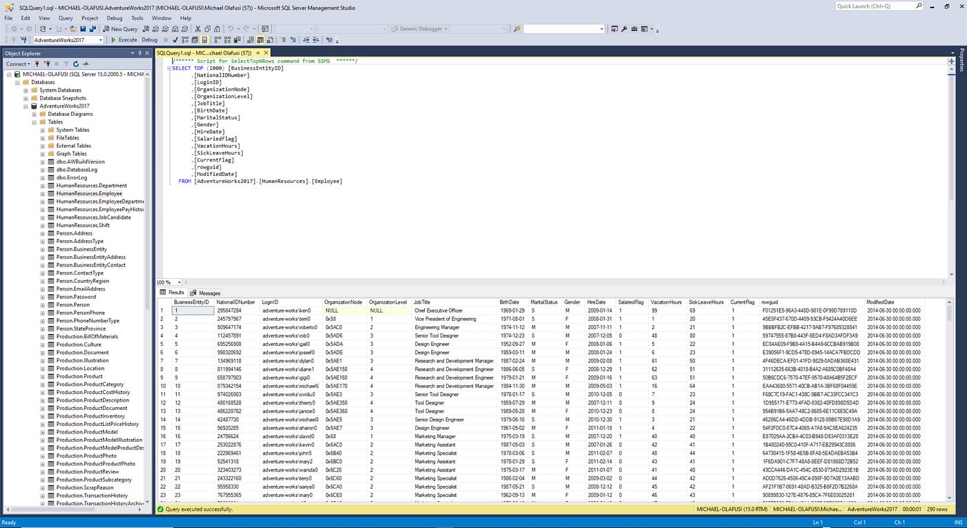 How To Install Sql Server 2019 And Set Up Adventure Works Sample Database For Certification Exam Practice By Michael Olafusi Medium