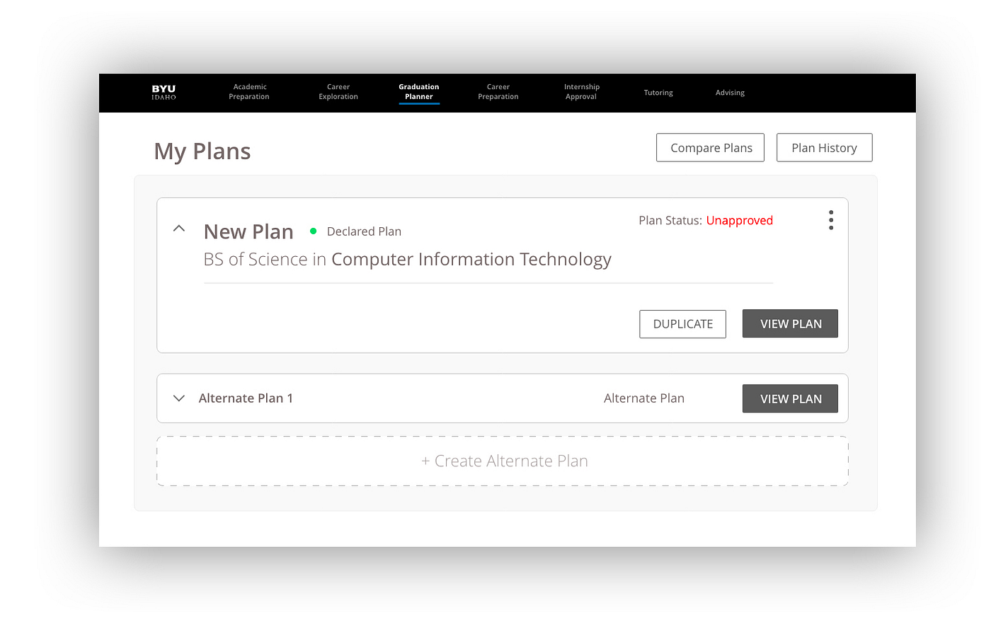 Case Study: Redesigning the BYU– Idaho Grad Plan tool | by Nathan Jones ...