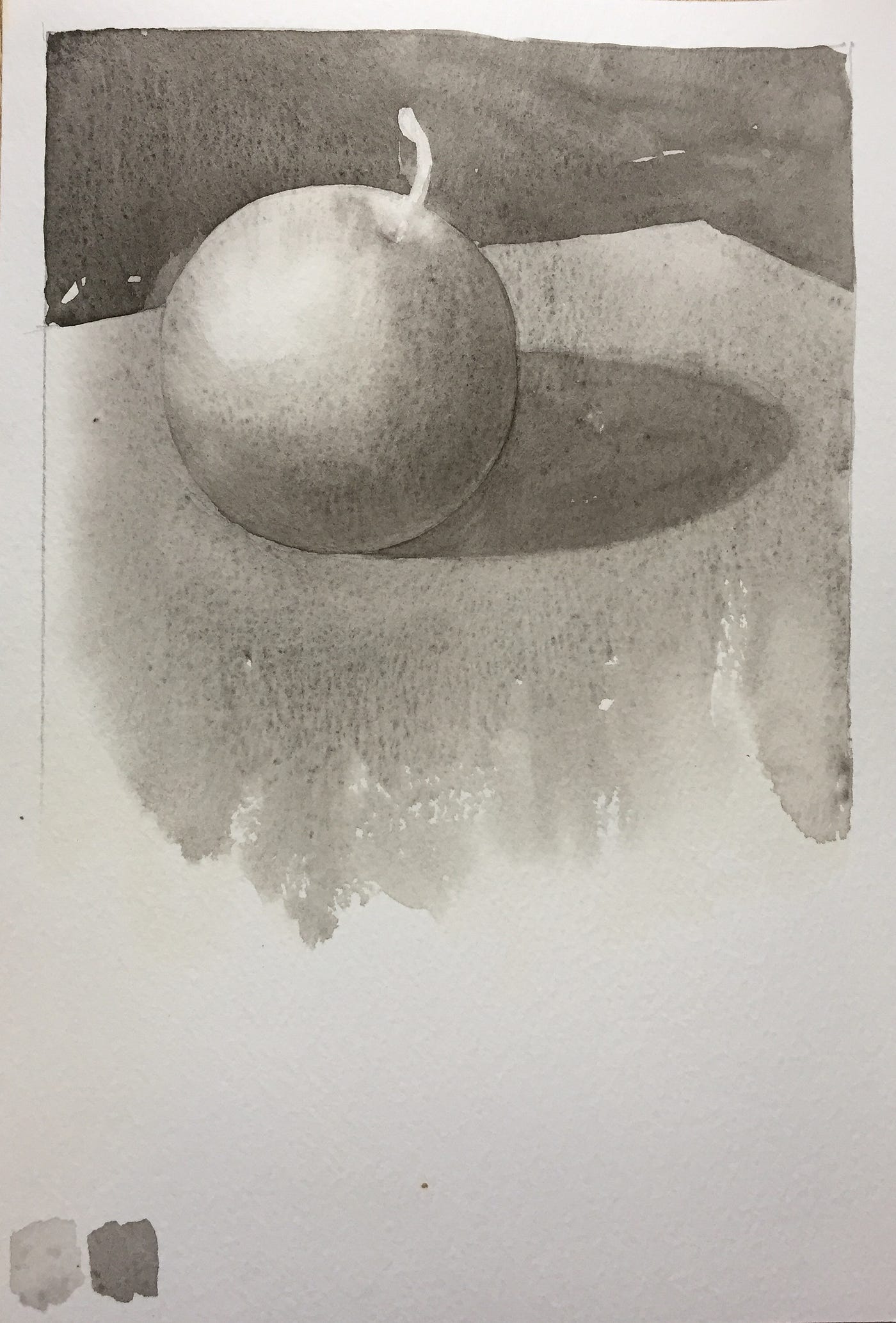 Underpainting and glazing with watercolour by Rebecca Freear Medium