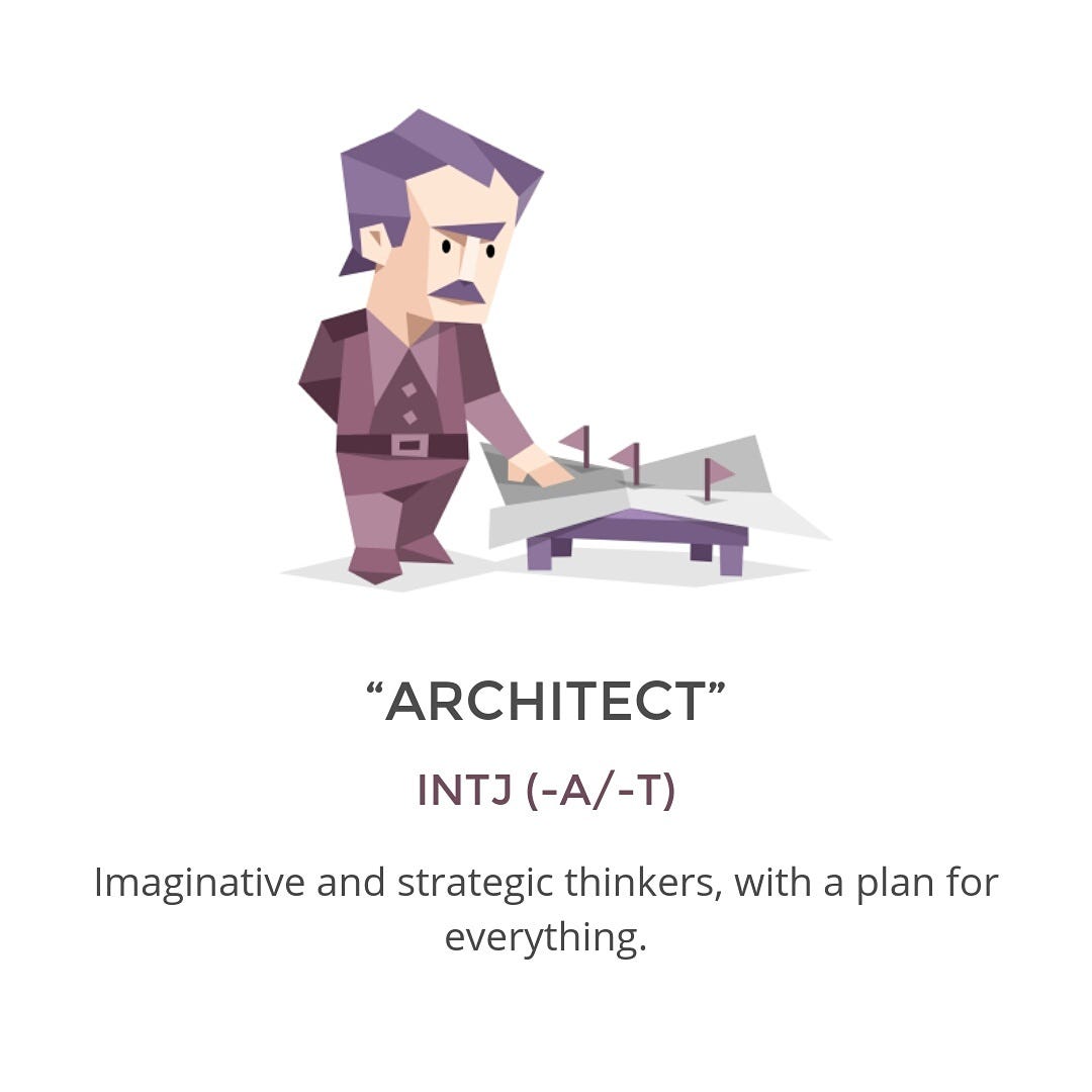ARCHITECT PERSONALITY. It’s lonely at the top, and being one… by