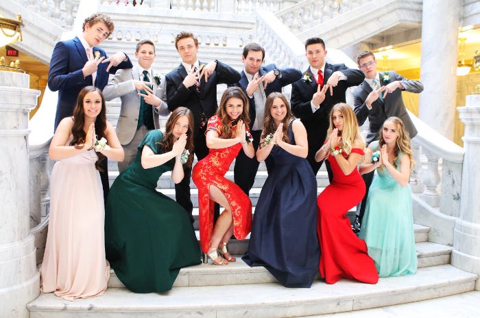 girl wears chinese prom dress