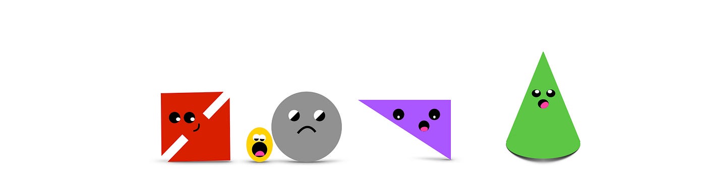 Four 2d characters stand close to but slightly apart from a 3d bad boss character.