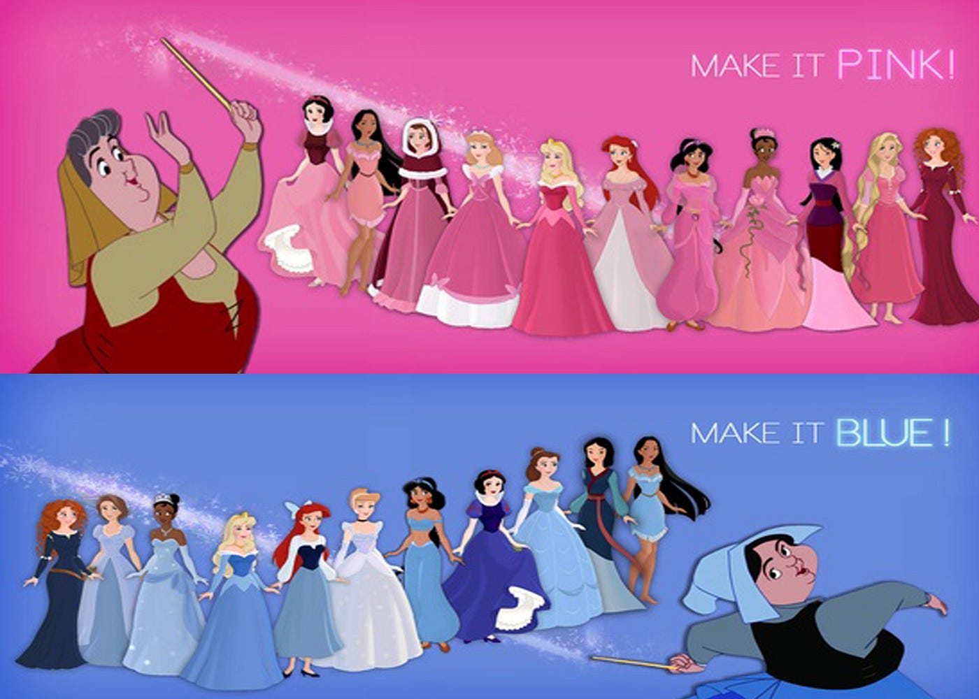 Disney Princesses and Color. Ever heard of “Disney Blue”? Well it is