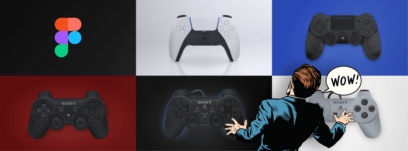 A visual history of Playstation controllers — illustrated entirely in Figma  | by Jeremy Abrams | UX Collective