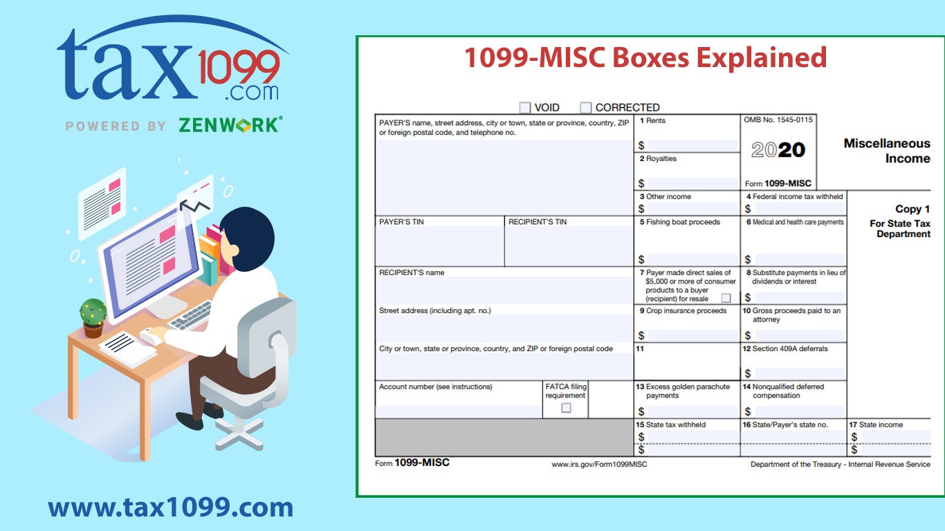 How To Read Form 1099 Misc Boxes And Descriptions By Tax1099 Com Irs Approved Efile Service Provider Medium How To Read Form 1099 Misc Boxes And Descriptions By Tax1099 Com Irs Approved Efile Service Provider Medium
