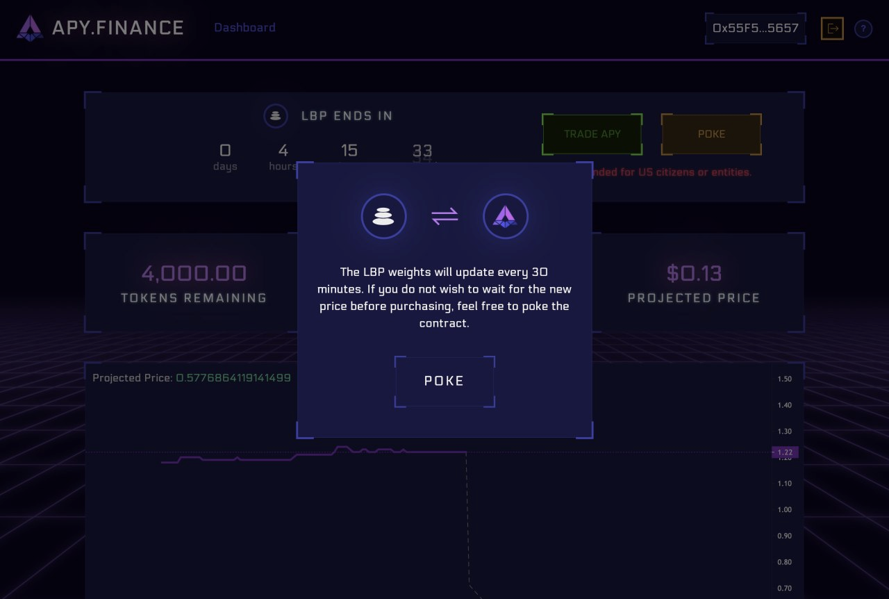 APY.Finance TGE on Balancer’s LBP (Liquidity Bootstrapping Pool) APY