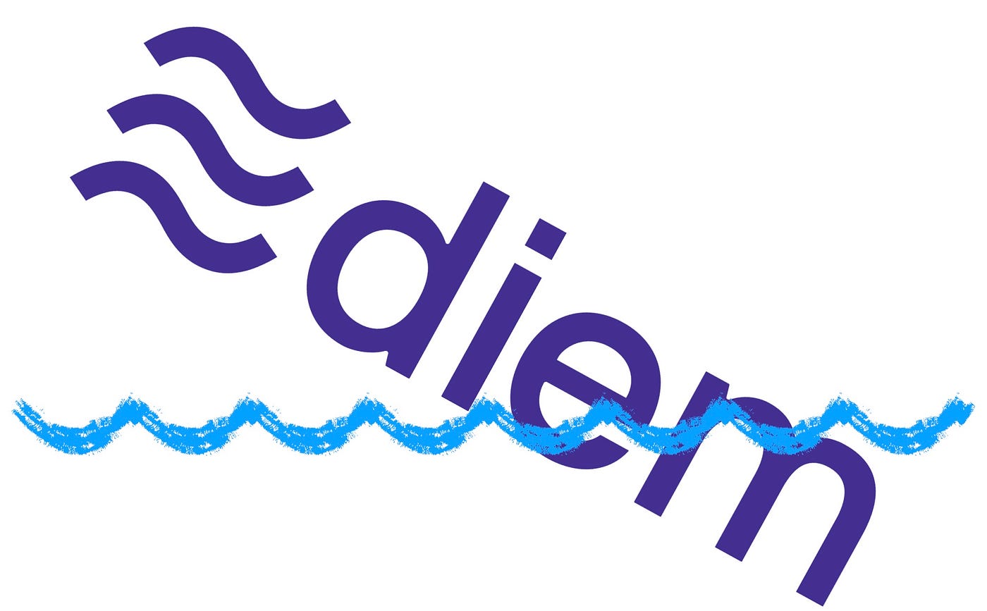 IMAGE: Diem (Meta’s stablecoin project) sinking under the sea