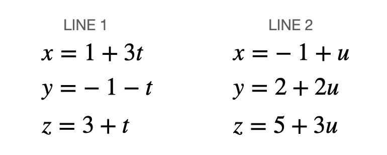 Where Do Two Lines Intersect in 3 Dimensions? | by Rhett Allain | Medium