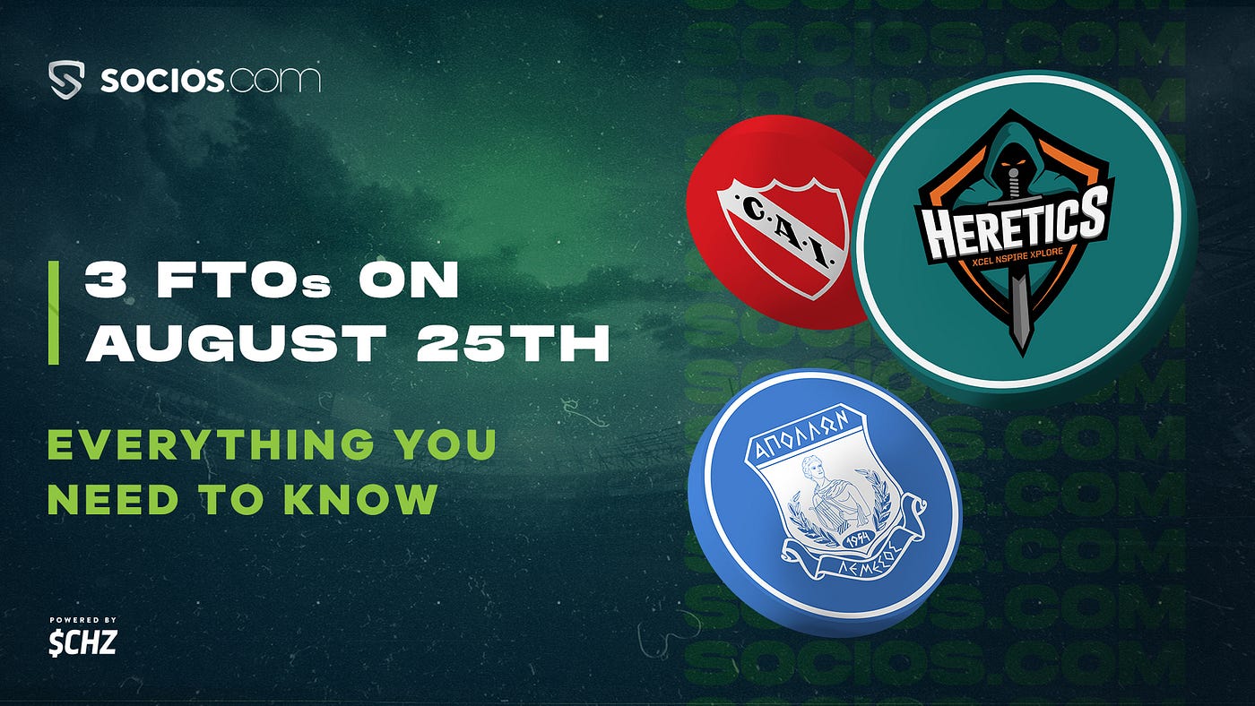 3 Fan Token Offerings Ftos On August 25th Everything You Need To Know By Chiliz Chiliz Medium