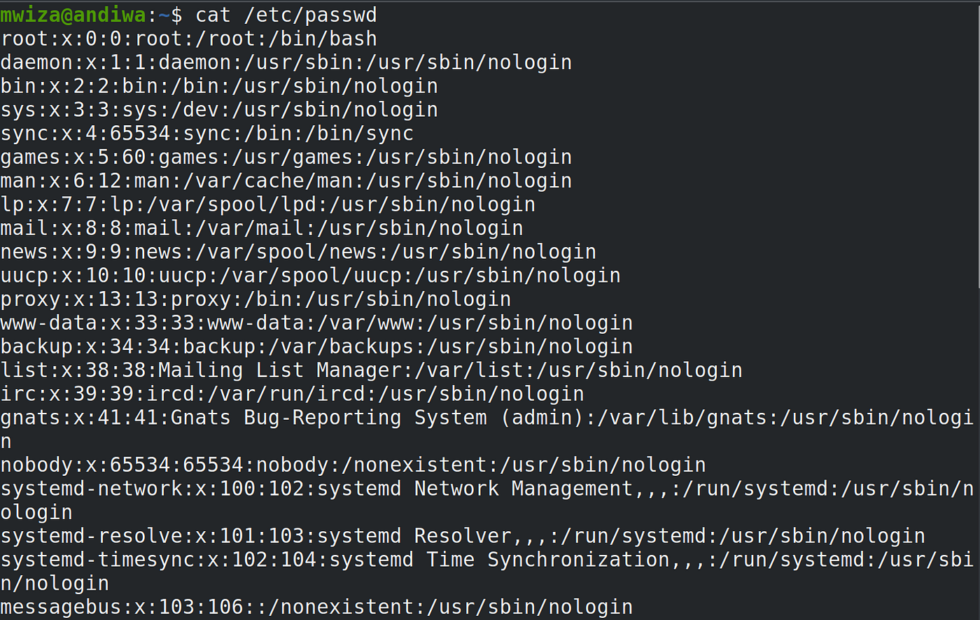 How Is User Account Information Stored in Linux? | by Mwiza Kumwenda |  Medium