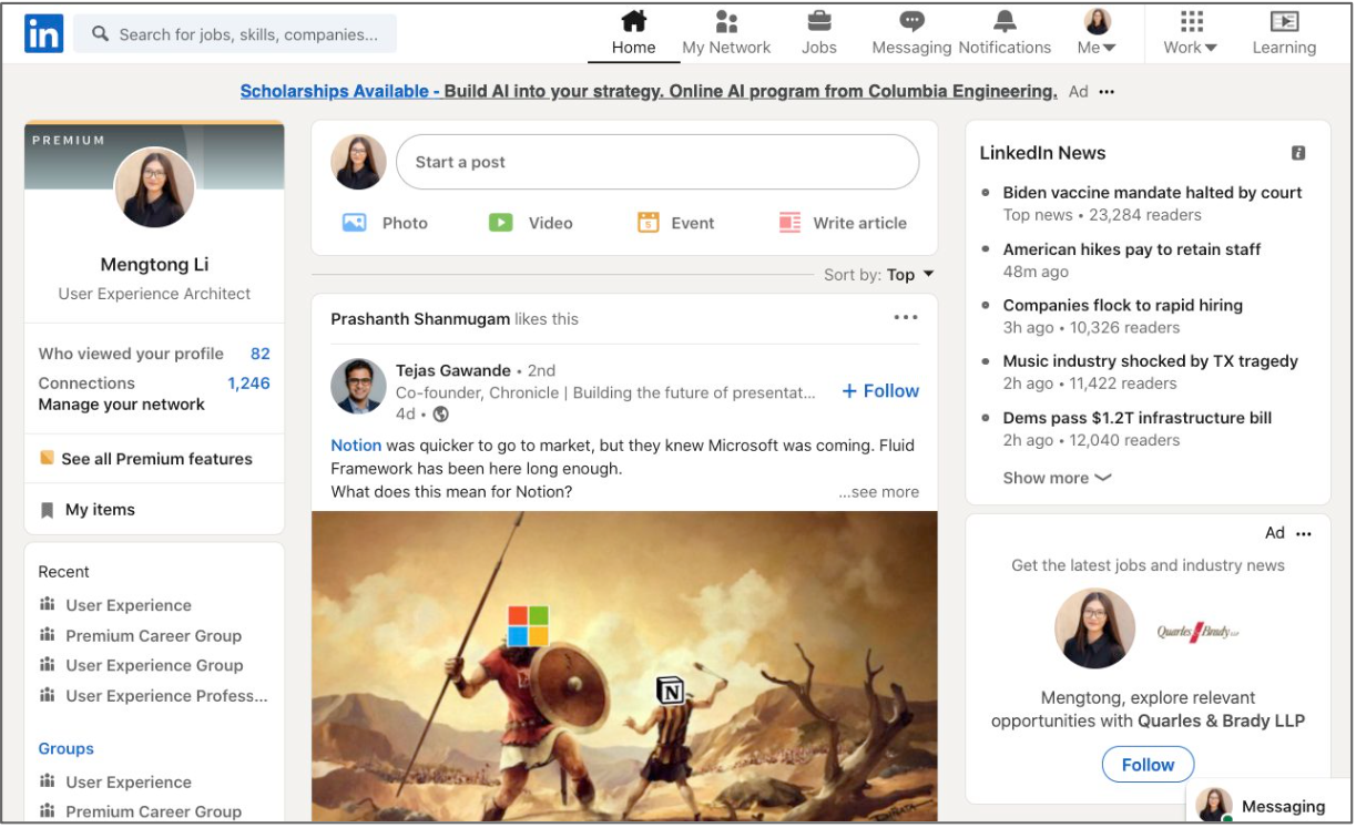LinkedIn VS Glassdoor VS Indeed. A Competitive Analysis | by Mengtong Li |  Medium