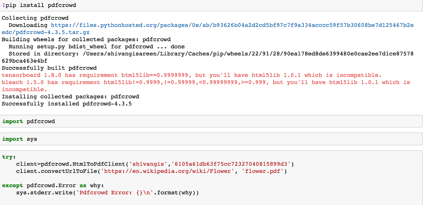 WebPage to PDF in Python. pdfcrowd is a PDF generation API. With… | by ...