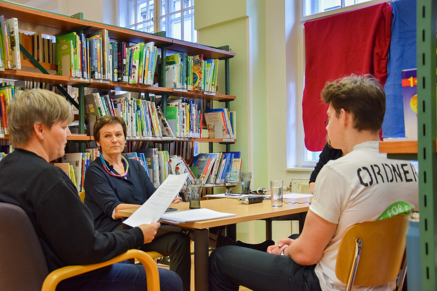 Eva Weißmann und Laurenz Faber im Gespräch mit Meike Randow. Foto: Kristjan Morina