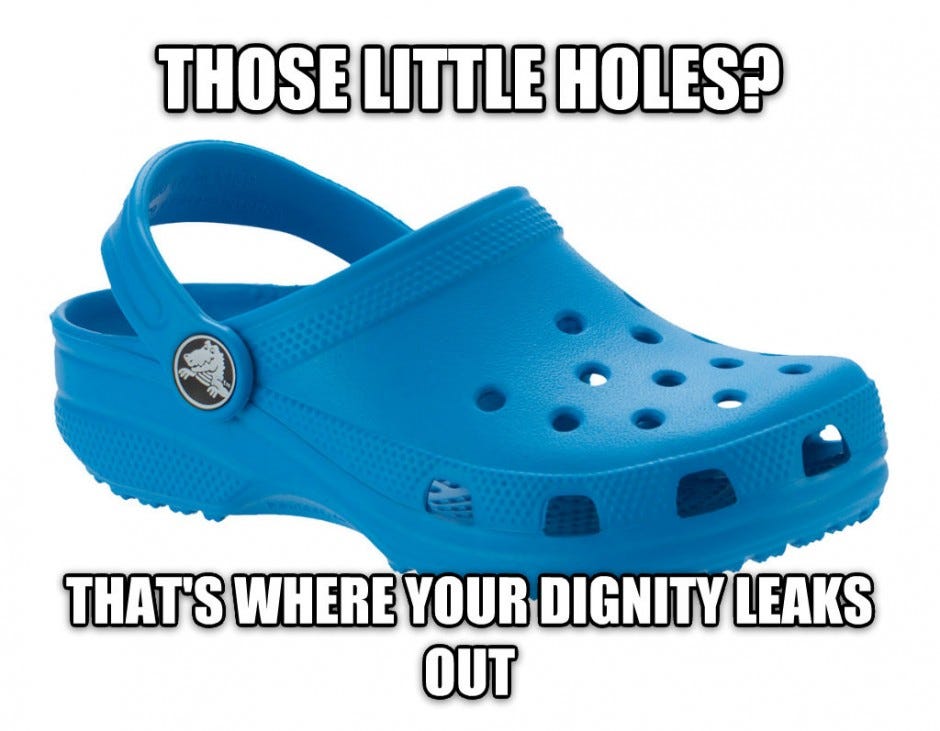 crocs no holes