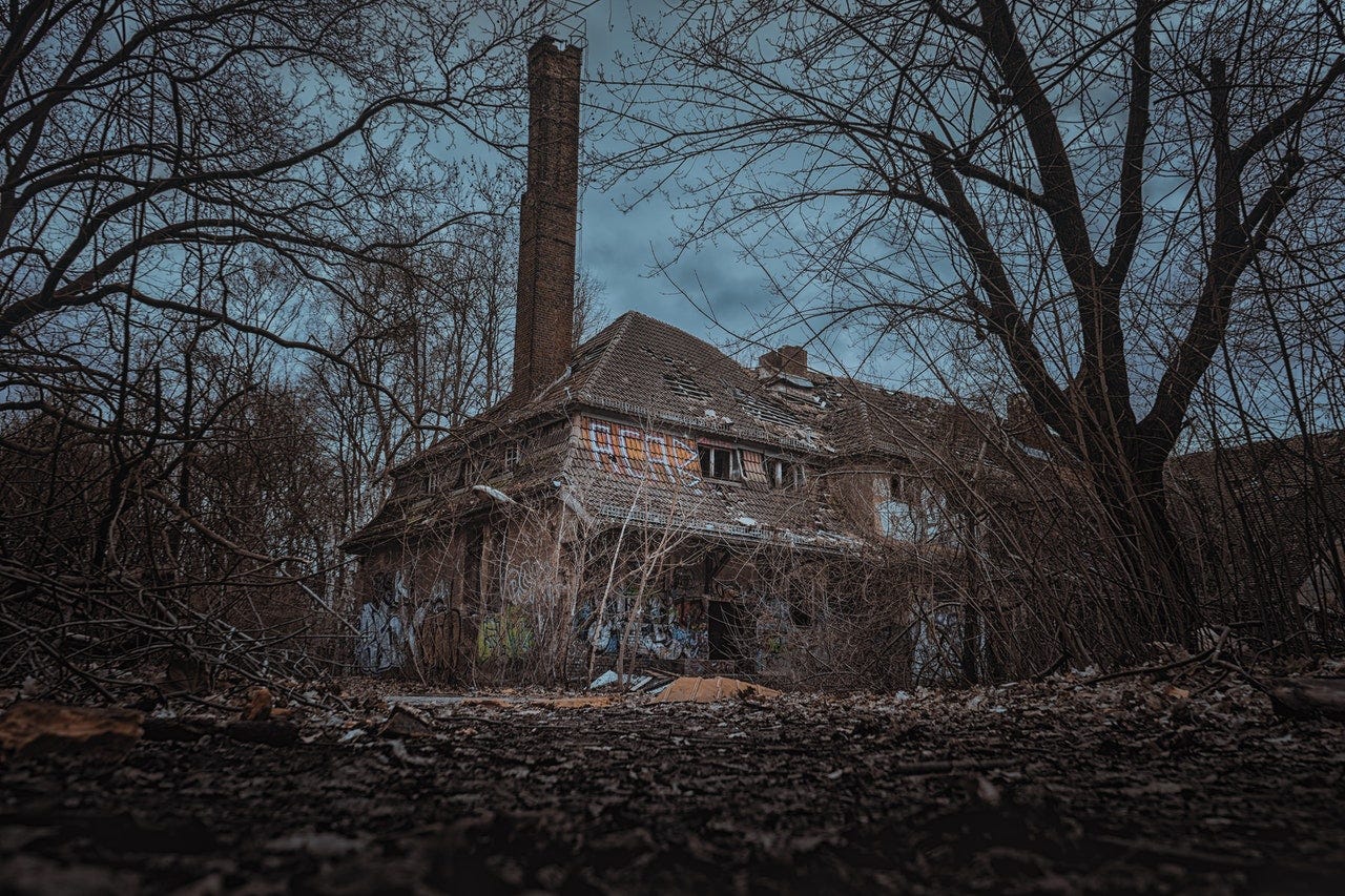 crumbling building